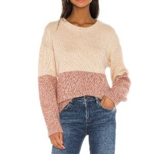 Carmel Crew Neck Sweater in Soft Tan cupcakes and cashmere NEW from Revolve